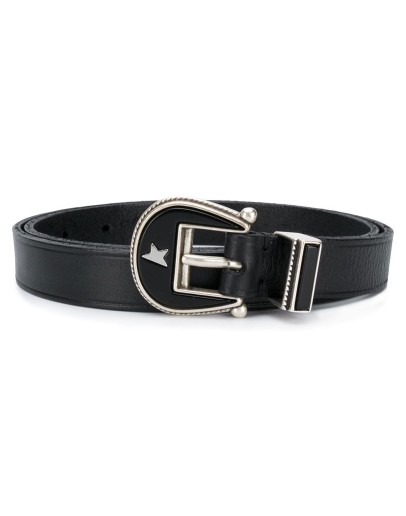 buckle-fastening leather belt