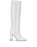 croc-effect knee-high 100mm boots