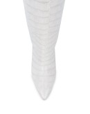 croc-effect knee-high 100mm boots