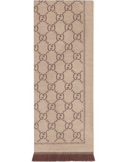GG jacquard knit scarf