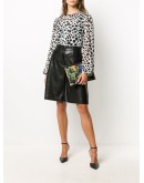 grape print clutch