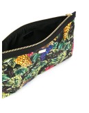 grape print clutch