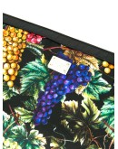 grape print clutch