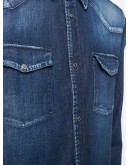 curved hem flap pocket shirt