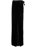 velvet long skirt