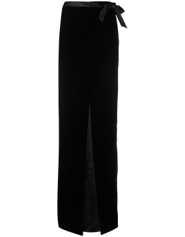 velvet long skirt