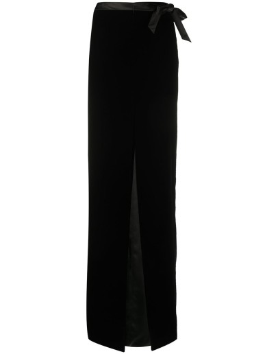 velvet long skirt