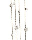 rhinestone-embellished fringed necklace