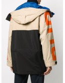 logo print colour-block technical twill jacket