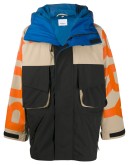 logo print colour-block technical twill jacket