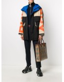 logo print colour-block technical twill jacket