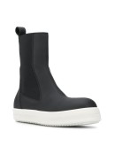 chunky slip-on leather boots