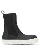 chunky slip-on leather boots