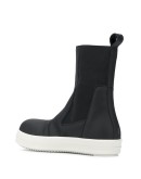 chunky slip-on leather boots
