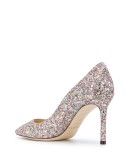glitter pumps with stiletto heel