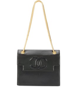 logo embossed shoulder bag
