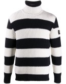 striped roll-neck jumper