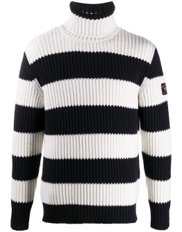 striped roll-neck jumper