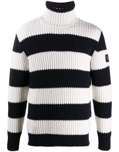striped roll-neck jumper