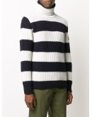 striped roll-neck jumper