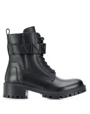logo ankle-strap boots