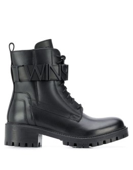 logo ankle-strap boots