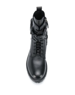 logo ankle-strap boots
