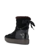 suede flat chunky sole lace-up boots