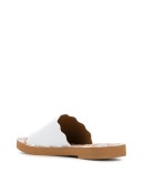 logo print scalloped edge slides