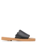 scalloped leather flats