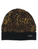 leopard pattern beanie
