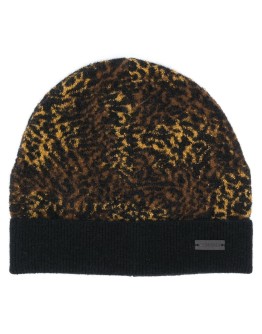 leopard pattern beanie
