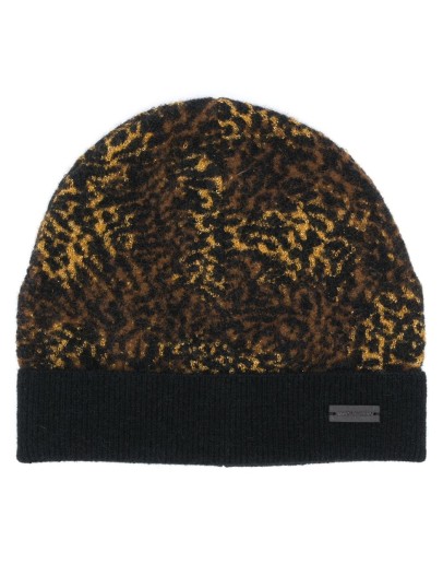leopard pattern beanie