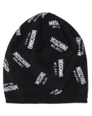 logo print wool beanie