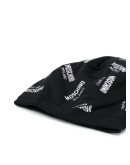 logo print wool beanie