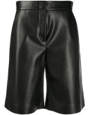  faux leather knee-length shorts
