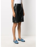  faux leather knee-length shorts
