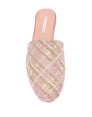 check-crystal slippers