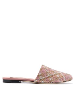 check-crystal slippers