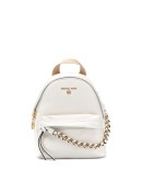 calf leather backpack with chain-link detailing