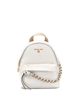 calf leather backpack with chain-link detailing