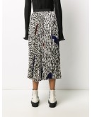 script print pleated skirt 