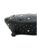 studded faux-leather beret
