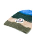 mohair blend stripe knit hat