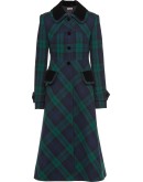 single-breasted tartan coat