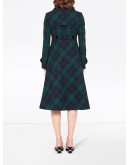 single-breasted tartan coat