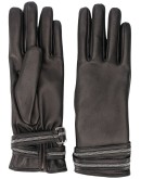 studded strap leather gloves