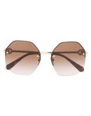 geometric tinted sunglasses
