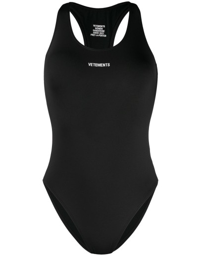 cut-out logo swimsuit