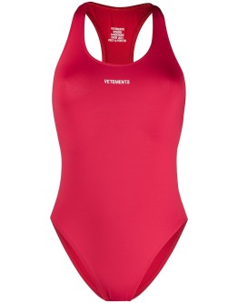 cut-out logo swimsuit